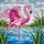 Flamingo Tiffany Glass Tropical Wetland - Home Decor Gift for Bird Lover Stained Glass Suncatcher - 5