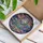 Antique Silver Filigree Oval Frame Crystal Beads Celestial Clouds Home Decor Gift Stained Glass Suncatcher - 3