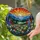 Mountain Valley Wildflowers Blue Lupine Iris Foxglove Radiant Sun - Home Decor Gift Stained Glass Suncatcher - 2