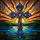 Stained Glass Christian Cross Sunrise Sunset Landscape - Home Decor Gift for Christian Faith Stained Glass Suncatcher - 5