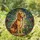Hound Dog Stained Glass Forest Mosaic - Home Decor Gift for Dog Lover Stained Glass Suncatcher - 1