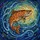 Robust Fish Stained Glass Flowing Water Depths - Wildlife Lover Home Decor Gift Stained Glass Suncatcher - 5