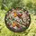 European Robins Cherry Spring Foliage Floral Mosaic - Home Decor Gift for Bird Lover Stained Glass Suncatcher - 1