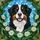 Bernese Mountain Dog Daisies Garland - Home Decor Gift for Dog Lovers Stained Glass Suncatcher - 5