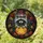 Bandit Raccoon Jack-o'-lantern Autumn Forest - Fall Home Decor Wildlife Lover Gift Stained Glass Suncatcher - 1