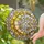 Golden Yellow Amber Tiffany Glass Crescent Moon Stars - Celestial Home Decor Gift Stained Glass Suncatcher - 2