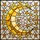 Golden Yellow Amber Tiffany Glass Crescent Moon Stars - Celestial Home Decor Gift Stained Glass Suncatcher - 5