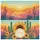 Floral Wreath Name Sunflower Saguaro Desert Landscape - Everyday Carry Gift Quilted Tote Bag - 7