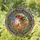 Young Woman Floral Hair Tiffany Glass Ethereal Sky Circular Border - Home Decor Gift Stained Glass Suncatcher - 1