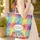 Ornate Mushrooms Rainbow Stripes Daisies Everyday Carry Gift Quilted Tote Bag - 4