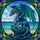 Majestic Blue Dragon Tropical Ocean Scene - Home Decor Gift for Dragon Lover Stained Glass Suncatcher - 5