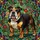 English Bulldog Garden Foliage - Home Decor Gift for Dog Lover Stained Glass Suncatcher - 5
