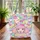 Pink Poodle Floral Splatter Chunky Bubble Letters Enamel Plaque - Everyday Carry Gift Quilted Tote Bag - 3