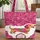 Storybook Dachshund Floral Name - Everyday Carry Gift for Animal Lovers Quilted Tote Bag - 1