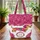 Storybook Dachshund Floral Name - Everyday Carry Gift for Animal Lovers Quilted Tote Bag - 3