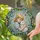 Young Blonde Child Hugging Fluffy Rabbit Mosaic Tiffany Glass - Nursery Decor Gift Stained Glass Suncatcher - 2