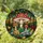 Amanita Muscaria Mushroom Snail Shell Forest Leaves - Nature Lover Home Decor Gift Stained Glass Suncatcher - 1