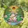 Pink Frog Lotus Tropical Sunburst - Home Decor Gift for Frog Lover Stained Glass Suncatcher - 1