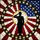 Soldier Saluting American Flag Golden Stars - Patriotic Home Decor Gift Stained Glass Suncatcher - 5