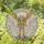 Angelic Warrior Golden Armor Silver Sword Celestial Clouds - Home Decor Gift Stained Glass Suncatcher - 1