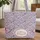 Flowers Leaves Floral Wreath Butterflies Name Everyday Carry Gift Quilted Tote Bag - 1