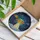 Multiple Flying Saucer Cosmic Night Sky Stars Nebulae Clouds - Home Decor Gift Stained Glass Suncatcher - 3