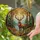 Majestic Brown Stag Multi-Tined Antlers Autumn Leaves Forest Wildlife Lover Gift Stained Glass Suncatcher - 2