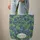 Blue Irises Floral Foliage Wreath Personalized - Everyday Carry Gift for Her Quilted Tote Bag - 6