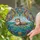 Friendly Brown Otter Aquatic Flora Water Lily Sky - Home Decor Gift for Wildlife Lover Stained Glass Suncatcher - 2