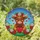 Stained Glass Baby Highland Cow Red Heart Rose Crown - Farmhouse Decor Gift for Cow Lover Stained Glass Suncatcher - 1