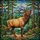 Multi-Tined Antlers Bull Elk Stained Glass Forest Mosaic - Home Decor Gift Stained Glass Suncatcher - 5