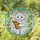 White Kitten Monarch Butterfly Vine Floral Mosaic - Home Decor Gift for Cat Lover Stained Glass Suncatcher - 1