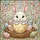 Fluffy White Baby Bunny Peeking Easter Egg Spring Garden Blossoms - Home Decor Gift Stained Glass Suncatcher - 5