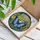 Blue Butterfly Blooming Flowers Stained Glass - Nature Home Decor Gift Stained Glass Suncatcher - 3