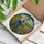 Farmer Harvesting Grains Wheat Field Rolling Hills Landscape Farmhouse Decor Gift for Farmers Stained Glass Suncatcher - 3