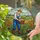 Farmer Harvesting Grains Wheat Field Rolling Hills Landscape Farmhouse Decor Gift for Farmers Stained Glass Suncatcher - 2