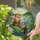 Playful Otters Water Lily Lotus Butterflies Aquatic Garden - Wildlife Home Decor Gift Stained Glass Suncatcher - 2