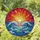 Radiant Sun Turbulent Ocean Crashing Waves - Home Decor Gift for Ocean Lover Stained Glass Suncatcher - 1
