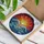 Radiant Sun Turbulent Ocean Crashing Waves - Home Decor Gift for Ocean Lover Stained Glass Suncatcher - 3