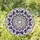 Mandala Cabochon White Branch Lavender Violet Petal Geometric Mosaic - Home Decor Gift Stained Glass Suncatcher - 1