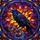 Black Raven Iridescent Purple Blue Feathers Mosaic - Home Decor Gift for Bird Lovers Stained Glass Suncatcher - 5
