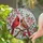 Northern Cardinal Pair Stained Glass Flowers - Wildlife Home Decor Gift Stained Glass Suncatcher - 2