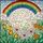 Edge-to-Edge Rainbow Tulips Daisies Swirling Sky Mosaic - Home Decor Gift Stained Glass Suncatcher - 5