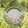 Edge-to-Edge Rainbow Tulips Daisies Swirling Sky Mosaic - Home Decor Gift Stained Glass Suncatcher - 1