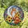 Fox Crescent Moon Sunflowers Celestial Floral Landscape - Wildlife Nature Lover Home Decor Gift Stained Glass Suncatcher - 1