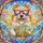 Fluffy Dog Sunglasses Tropical Fish - Home Decor Gift for Dog Lover Stained Glass Suncatcher - 5