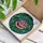 Bloomed Patriotic American Flag Rose Home Decor - Independence Day Gift for American Veterans Stained Glass Suncatcher - 3