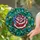 Bloomed Patriotic American Flag Rose Home Decor - Independence Day Gift for American Veterans Stained Glass Suncatcher - 2
