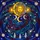 Sun Face Crescent Moon Galaxy Stardust Nebulae Moon Phases Crystal Prism - Home Decor Gift Stained Glass Suncatcher - 5