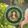 Stained Glass Serene Woman Reddish Golden Hair Leaf Berry Wreath - Home Decor Gift Stained Glass Suncatcher - 2